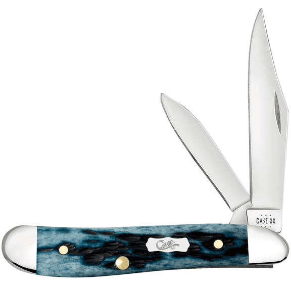 Case 51858 Pocket Worn Mediterranean Blue Bone Peach Seed Jig Peanut (6220 SS)