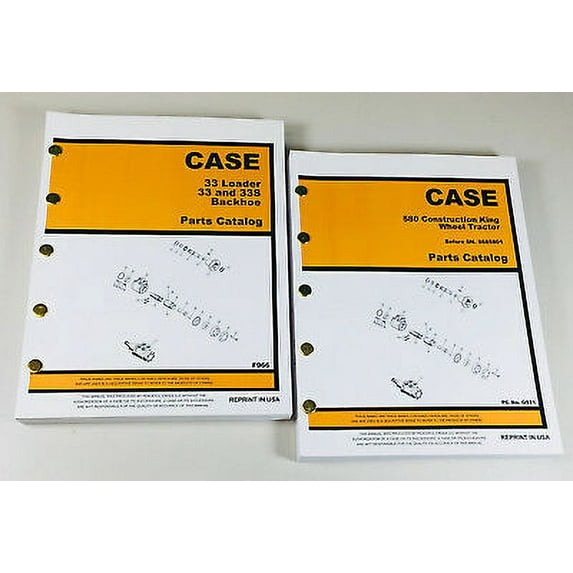 Case 580Ck Tractor Loader Backhoe Manual Parts Catalog Set