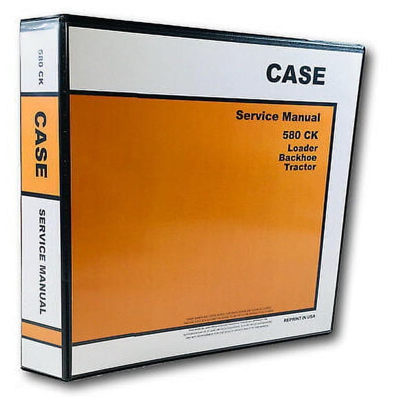 Case 580Ck Tractor Loader Backhoe Service Manual Shop Book Construction King
