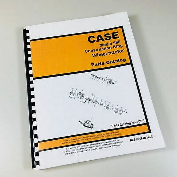 Case 580Ck Wheel Tractor Parts Manual Catalog Assembly Numbers Exploded Views