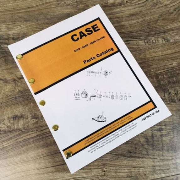 Case 584D 585D 586D Forklift Parts Manual Catalog Assembly Schematic Book