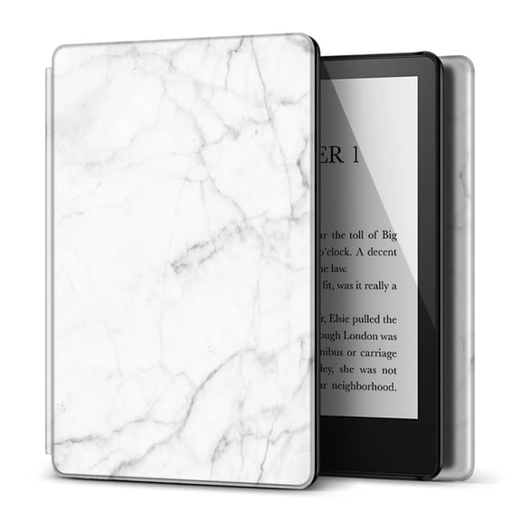 Case for 6.8" Kindle Paperwhite 11th Generation 2021 / Kindle Paperwhite Signature Edition, PU Leather Cover, Protective Sleeve Folio Case for Kindle E-Reader with Auto Sleep/Wake, Marble White