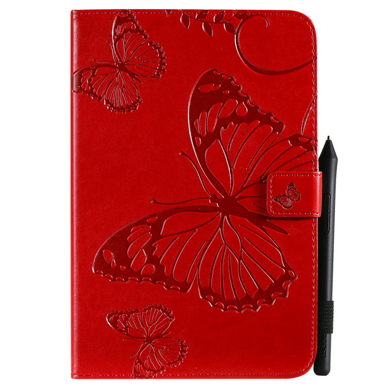 Case for 6 Inch Kindle Paperwhite 10th 7th 6th 5th Generation,Slim Fit  Folio Flip PU Leather Butterfly Embossed Smart Stand Cover Auto Wake/Sleep  Shockproof Protection TPU Back Cover, Red 