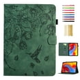 thumbnail image 1 of Case for 6" Kindle 2024 and 2022 (11th Generation), Classic PU Leather Folio Kickstand Magnetic Closure Slim Fit Cover with Auto Wake/Sleep Function Embossing - Green, 1 of 6