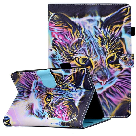 Case for 6" Kindle Paperwhite Cover (10th Gen, 2018)[Not for 11th Gen 2021], Allytech Smart Book Stand Pen Slot Case for Amazon Paperwhite E-Reader 2018/All Generations Prior to 2018, Colorful Cat