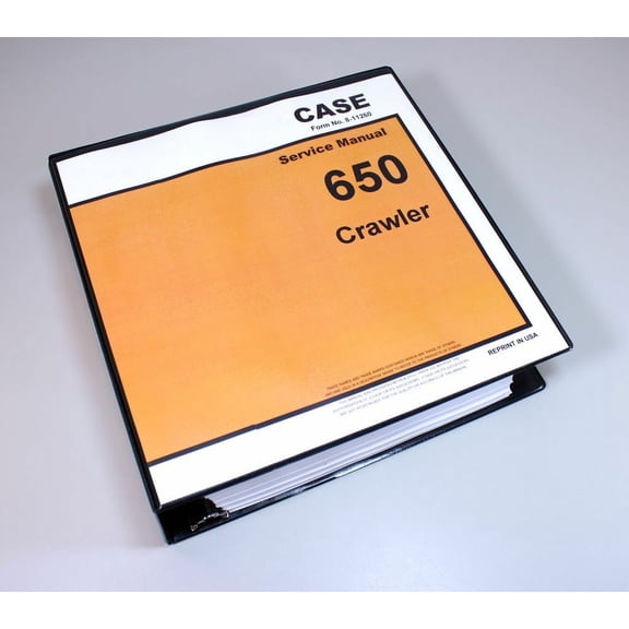 Case 650 Crawler Bull Dozer Service Technical Manual Repair Shop Book Binder
