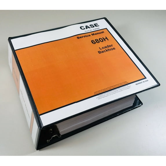 Case 680H Tractor Loader Backhoe Service Technical Manual Repair Shop In Binder