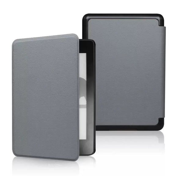 Case for 7" All-New Kindle Paperwhite (12th Generation, 2024) and Kindle Colorsoft - Slim Lightweight Shell PU Leather Protective Cover with Auto Sleep/Wake, Gray