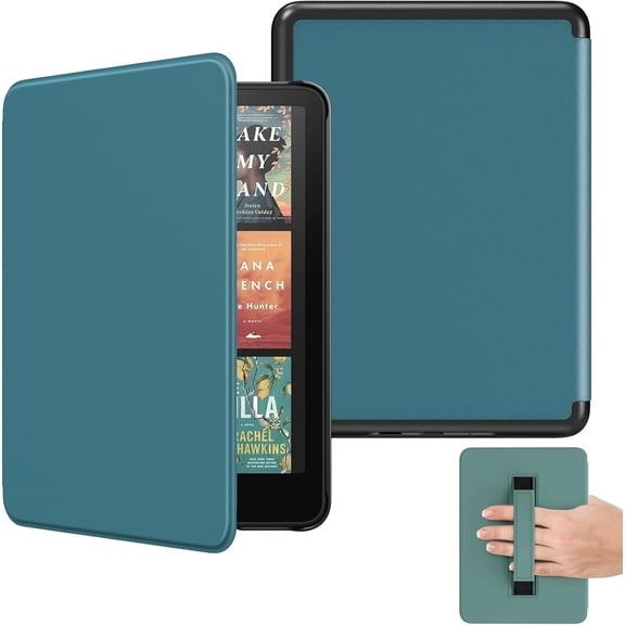 Case for 7" Ebook Reader(12th Gen 2024) and Colorsoft Signature Edition 2024, Lightweight Shell Cover with Hand Strap Auto Wake/Sleep, Not fit Aura 2/ , Turquoise