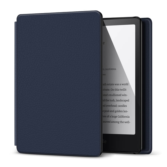 Case for Kindle Paperwhite 12th Generation 2024 / Kindle Colorsoft Signature Edition - 7" PU Leather Protective Folio Cover for Kindle Paperwhite Kids with Auto Sleep/Wake, Blue