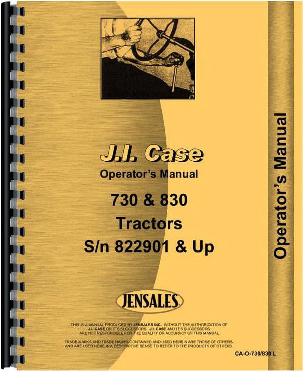 Case 734 Tractor Operators Manual - Walmart.com