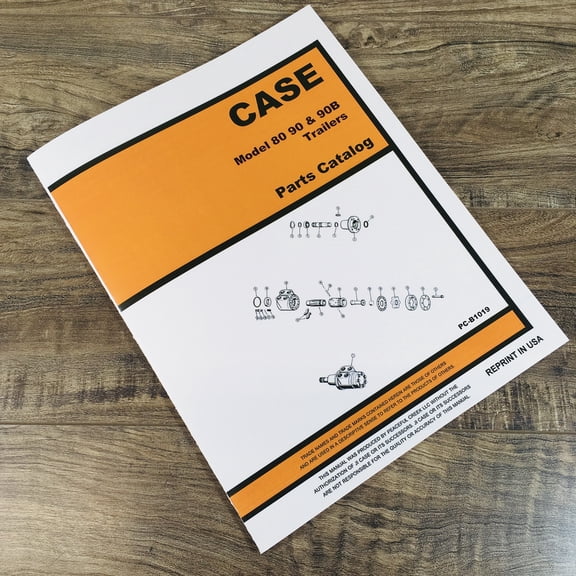 Case 80 90 90B Trailers Trailer Parts Manual Catalog Exploded Views