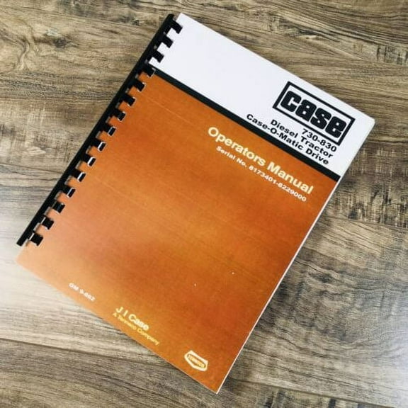 Case 830 831 832 833 Case-Omatic Diesel Tractor Operators Manual 8173401-8229000