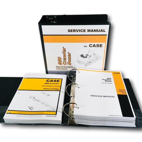 Case 850 Crawler Dozer Loader Service Manual Set Parts Catalog Repair Shop