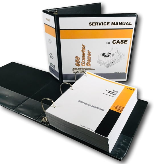 Case 850 Crawler Dozer Loader Service Repair Manual Technical Shop Book Binder
