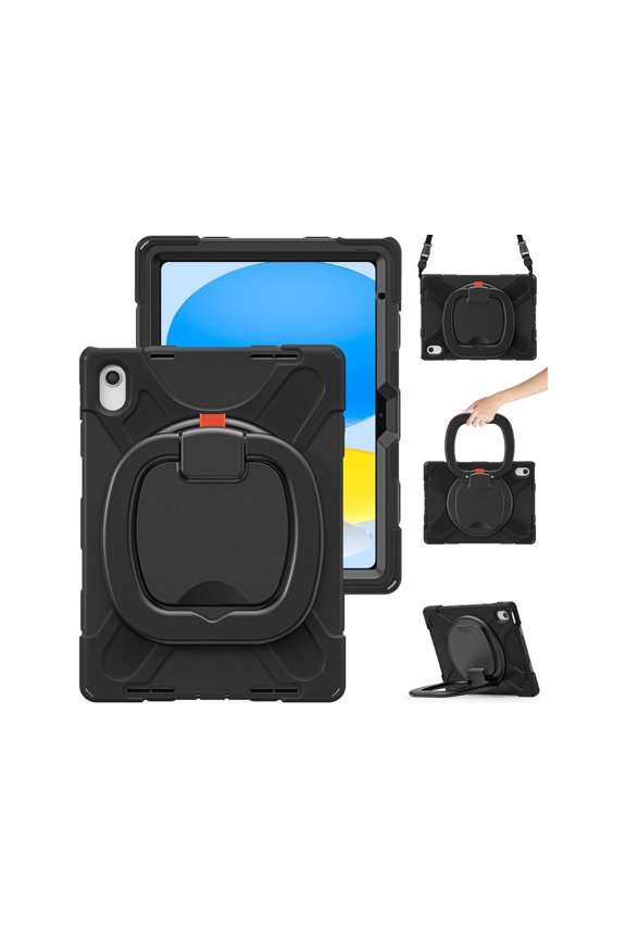 Open Box Case for (A16) 11th Generation 11 Inch 2025/iPad 10th Generation 2022 10.9 Inch, Rugged Heavy Duty Shockproo cover with Pencil Holder/360 Degree Kickstand/Hand Grip/Shoulder Strap