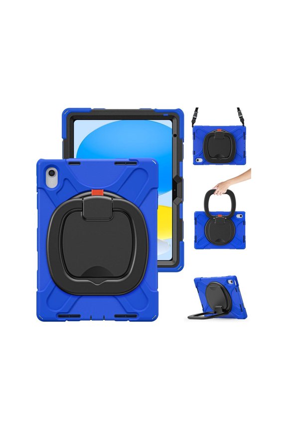 Case for (A16) 11th Generation 11 Inch 2025/iPad 10th Generation 2022 10.9 Inch, Rugged Heavy Duty Shockproo cover with Pencil Holder/360 Degree Kickstand/Hand Grip/Shoulder Strap