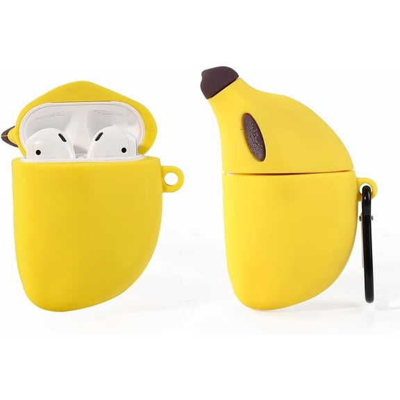 Case for AirPods 2nd/1st Generation Earbuds 2019/2016, 3D Cute Cartoon Animation Character Skin Design Protective Shockproof Silicone Covers with Keychain for AirPods 1 and for AirPods 2