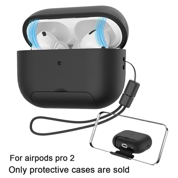 Case AirPods 4 Case Cover 2024, Shockproof Drop Protection Scratch Resistant Hard Case Cover for AirPods 4 Generation, Phone Holder