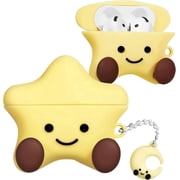 Case for AirPods 4 Wireless Earbuds 2024 with Carabiner, Silicone Charging Protective Cover with Cartoon Skin Design for AirPods 4th Generation Headphones