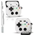 thumbnail image 1 of Case for AirPods Pro 1/2/3rd/4 Generation | Silicone Cover | Full Protection | 3D Gamepad Skin Design | with Cleaning Kit and Heart Carabiner | Multicolor for Boy Girl, 1 of 8
