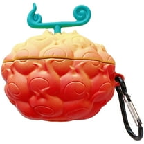 Case for Airpods Pro, Japan Anime Cute 3D Devil Fruit Earphone Cases for AirPods Pro, Hot Cartoon Cover with Hook for Girls Kids Women Men (Gum Fruit)