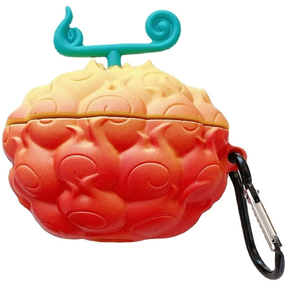 Case for Airpods Pro, Japan Anime Cute 3D Devil Fruit Earphone Cases for AirPods Pro, Hot Cartoon Cover with Hook for Girls Kids Women Men (Gum Fruit)