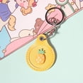 thumbnail image 1 of Case for Airtag, 2 Packs Leather Protective Cute Cartoon Characters Airtags Case Full Cover Skin Anti Scratch with Keyring Hook, Key Pet Wallet Bluetooth Finder Locator (Pineapple), 1 of 3