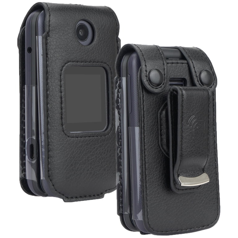 K-S-Trade Compatibile con ZTE Libero 5G LV Marsupio Custodia Cassa del Telefono Calotta di Protezione Smartphone Sacchetto Holster Cintura Nero Pianura Semplice Eleganza Funzionale Protettiva