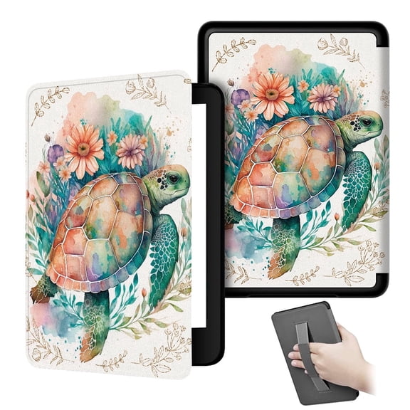 Case for All-New 6" Kindle (11th Generation, 2022/2024 Release), Lightweight PU Leather e-Reader Cover with Auto Wake/Sleep, Hand Strap Feature, Book Lovers Gifts