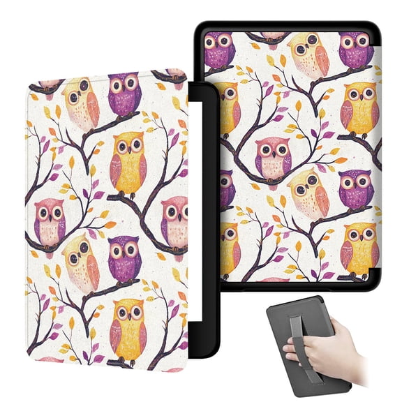 Case for All-New 6" Kindle (11th Generation, 2022/2024 Release), Lightweight PU Leather e-Reader Cover with Auto Wake/Sleep, Hand Strap Feature, Book Lovers Gifts