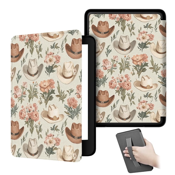 Case for All-New 6" Kindle (11th Generation, 2022/2024 Release), Lightweight PU Leather e-Reader Cover with Auto Wake/Sleep, Hand Strap Feature, Book Lovers Gifts