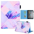 thumbnail image 1 of Case for All-New Amazon Kindle Fire 7 Tablet 12th Generation (2022 Release) -Multi-Angle Viewing Stand PU Folio Protection Case with Auto Sleep/Wake,Pink Marble, 1 of 7