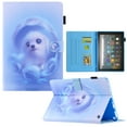 thumbnail image 1 of Case for All-New Amazon Kindle Fire 7 Tablet 12th Generation (2022 Release),PU Leather Card Slots Case Multi-Angle Viewing Smart Folio Stand Wallet Protective Case with Auto Wake/Sleep,Blue Dog, 1 of 6