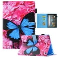 thumbnail image 1 of Case for All-New Amazon Kindle Fire 7 Tablet 12th Generation (2022 Release),PU Leather Card Slots Case Multi-Angle Viewing Smart Folio Stand Wallet Protective Case with Auto Wake/Sleep,Blue Butterfly, 1 of 6