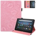 thumbnail image 1 of Case for All-New Fire HD 10 & HD 10 Plus 10.1" Tablet (11th Generation, 2021 Release) - Multi-Angle Folio Stand Premium Embossed Leather Protective Smart Cover with Auto Wake Sleep, 1 of 7