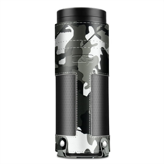 Case for Amazon Echo Plus (Camouflage Black) - Premium PU Leather Cover Sleeve Skin Carrying Storage Travel Bag w/ Holding Strap & Carabiner Hook Protective Accessory for Echo Plus & 1st Gen Echo