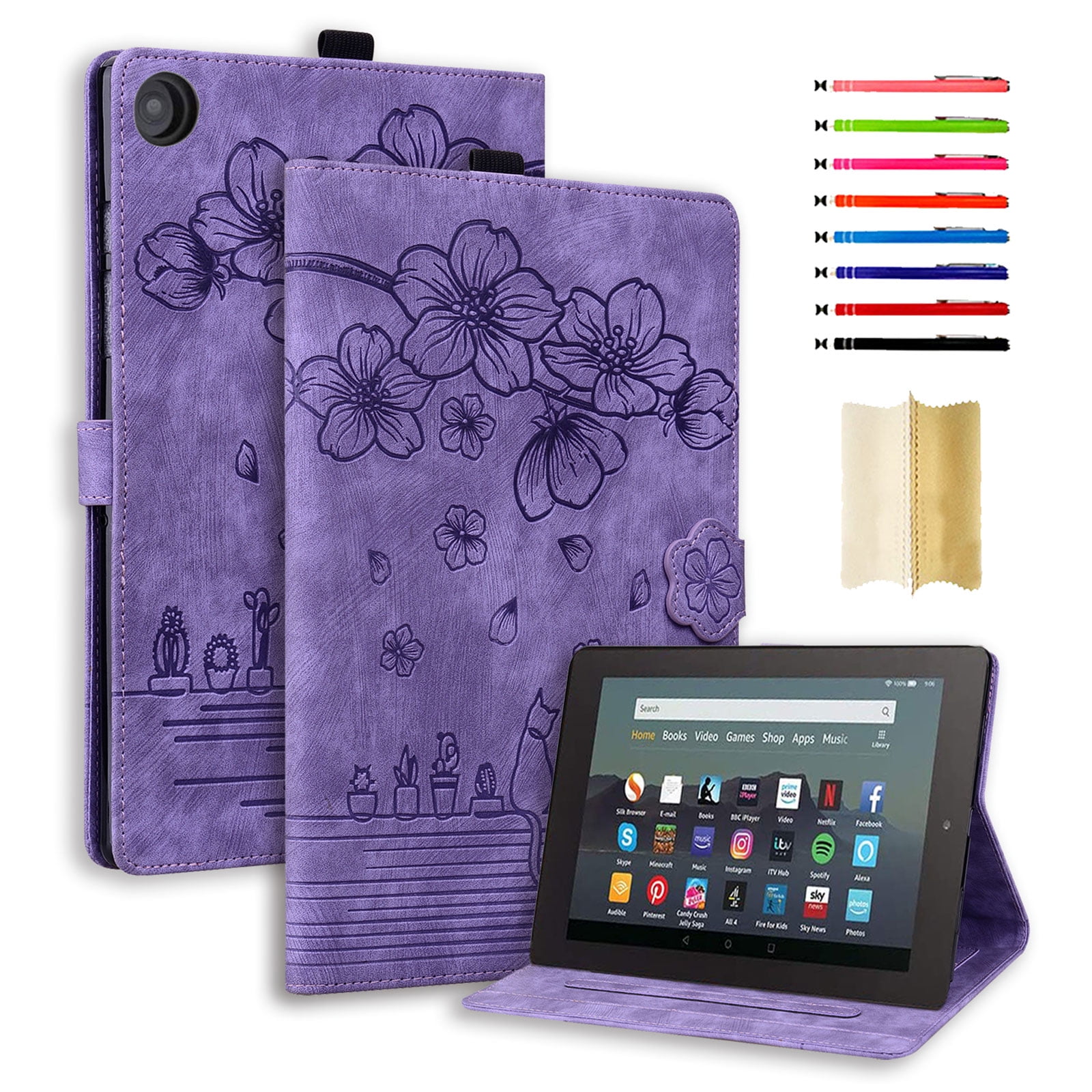 Honor 99 Custodia Folio Per Amazon Fire HD 10 (9a Gen 2019 / 7a Gen 2017) - Slim, Magnetica, Con Stand, Protezione Totale Custodia Amazon Fire HD 10 - Foto 4