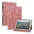 thumbnail image 1 of Case for Amazon Fire HD 8 8th/7th/6th Generation 2018/2017/2016, Flower Pattern PU Leather Multi-Angle Viewing Stand Shockproof Flip Case with Card Slot, Magnetic Clasp, Pencil Slot, Pink, 1 of 7