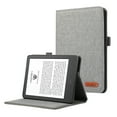 thumbnail image 1 of Case for Amazon Kindle 6 Inch 2024, Cloth Texture Business Tablet Cover with Multi-Angle Flip Stand & Card Holder, Full Protection Case for Amazon Kindle 11th Generation 2022, Gray, 1 of 6