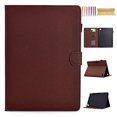 thumbnail image 1 of Case for Amazon Kindle Fire 7 12th Gen 2022, Carbon Fiber Texture PU Leather Multi-Angle Viewing Stand Shockproof Flip Case with Card Slots Magnetic Clasp, for Amazon Kindle Fire 7 2022, Brown, 1 of 6