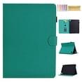 thumbnail image 1 of Case for Amazon Kindle Fire 7 12th Gen 2022, Carbon Fiber Texture PU Leather Multi-Angle Viewing Stand Shockproof Flip Case with Card Slots Magnetic Clasp, for Amazon Kindle Fire 7 2022, Light Green, 1 of 6