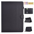 thumbnail image 1 of Case for Amazon Kindle Fire 7 12th Gen 2022, Carbon Fiber Texture PU Leather Multi-Angle Viewing Stand Shockproof Flip Case with Card Slots Magnetic Clasp, for Amazon Kindle Fire 7 2022, Black, 1 of 6