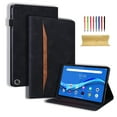 thumbnail image 1 of Case for Amazon Kindle Fire 7 12th Gen 2022, Premium PU Leather Business Folio Stand Cover with Outside Pocket / Inner Card Slots Shockproof Case for Amazon Kindle Fire 7 12th Gen 2022 - Black, 1 of 8