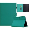 thumbnail image 1 of Case for Amazon Kindle Paperwhite (11th Generation) 2021, Carbon Fiber Pattern Premium PU Leather Wallet Stand Protective Auto Sleep Wake Cover with Pen Slot for Paperwhite 2021, Light Green, 1 of 6