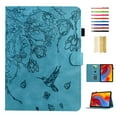 thumbnail image 1 of Case for Amazon Kindle Paperwhite (11th Generation) 2021, Classic PU Leather Folio Kickstand Magnetic Closure Slim Fit Cover with Auto Wake/Sleep Function Embossing - Blue, 1 of 6