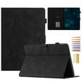 thumbnail image 1 of Case for Amazon Kindle Paperwhite 11th Generation 2021, Embossed PU Leather Folio Stand Cover Drop Protective with Auto Wake/Sleep & Card Slots & Pen Holder for Paperwhite 11th Gen 2021 - Black, 1 of 5