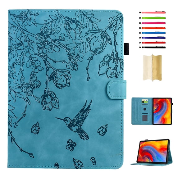 Case for Amazon Kindle Paperwhite 7th Gen 2015/10th Gen 2018, Classic PU Leather Folio Kickstand Magnetic Closure Slim Fit Cover with Auto Wake/Sleep Function Embossing - Blue