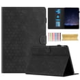 thumbnail image 1 of Case for Amazon Kindle Paperwhite 7th Gen 2015/10th Gen 2018, Embossed PU Leather Cover Flip with Smart Auto Wake / Sleep Stand Function Pencil Holder and Card Slots & Footgrip Case, Black, 1 of 5
