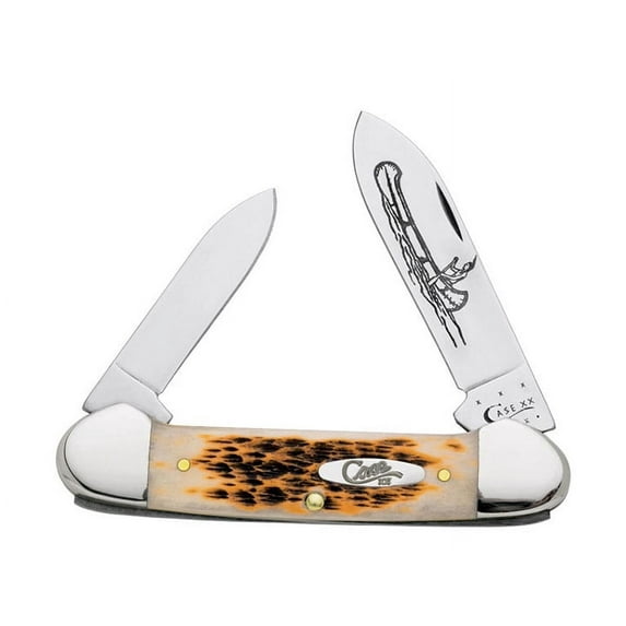 Case Amber Bone CV Canoe Pocket Knife